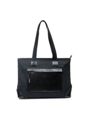 Gucci Black GG Canvas Shoulder Bag